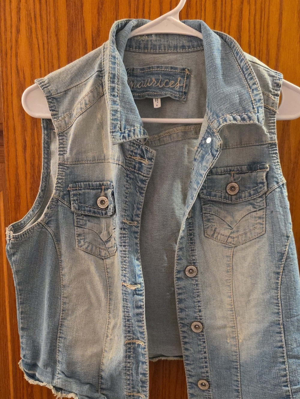 Maurices Sleevless Denim Vest